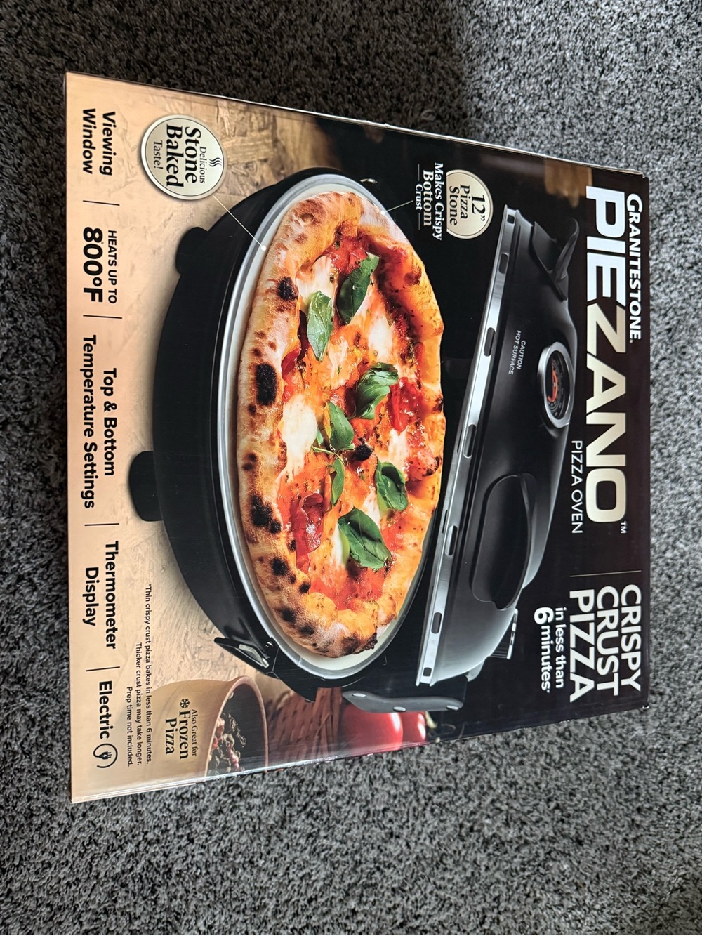 Piezano Portable Pizza Oven — Black
